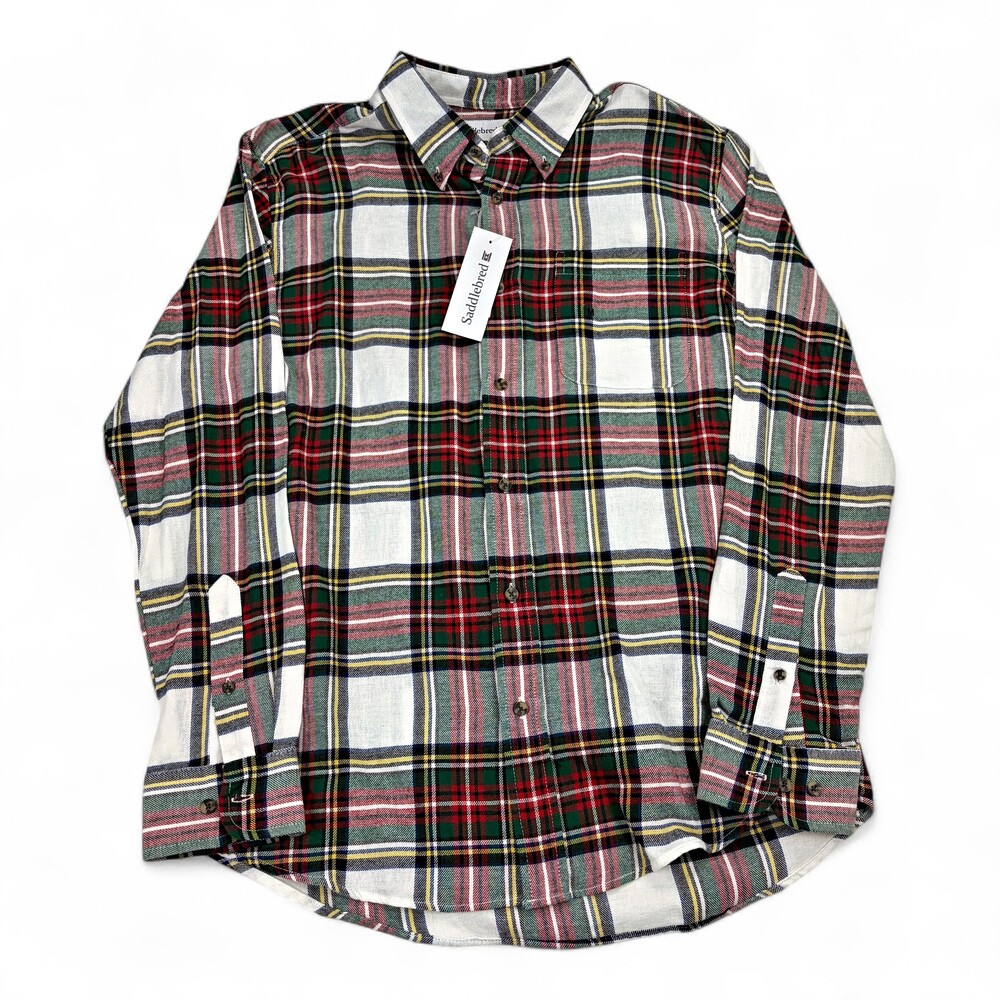 Saddlebred Men's Plaid Button-Down Shirt Size M